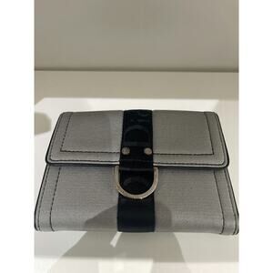 Christian Dior Black and Grey Canvas Wallet